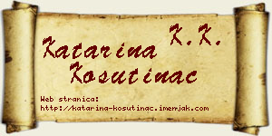 Katarina Košutinac vizit kartica